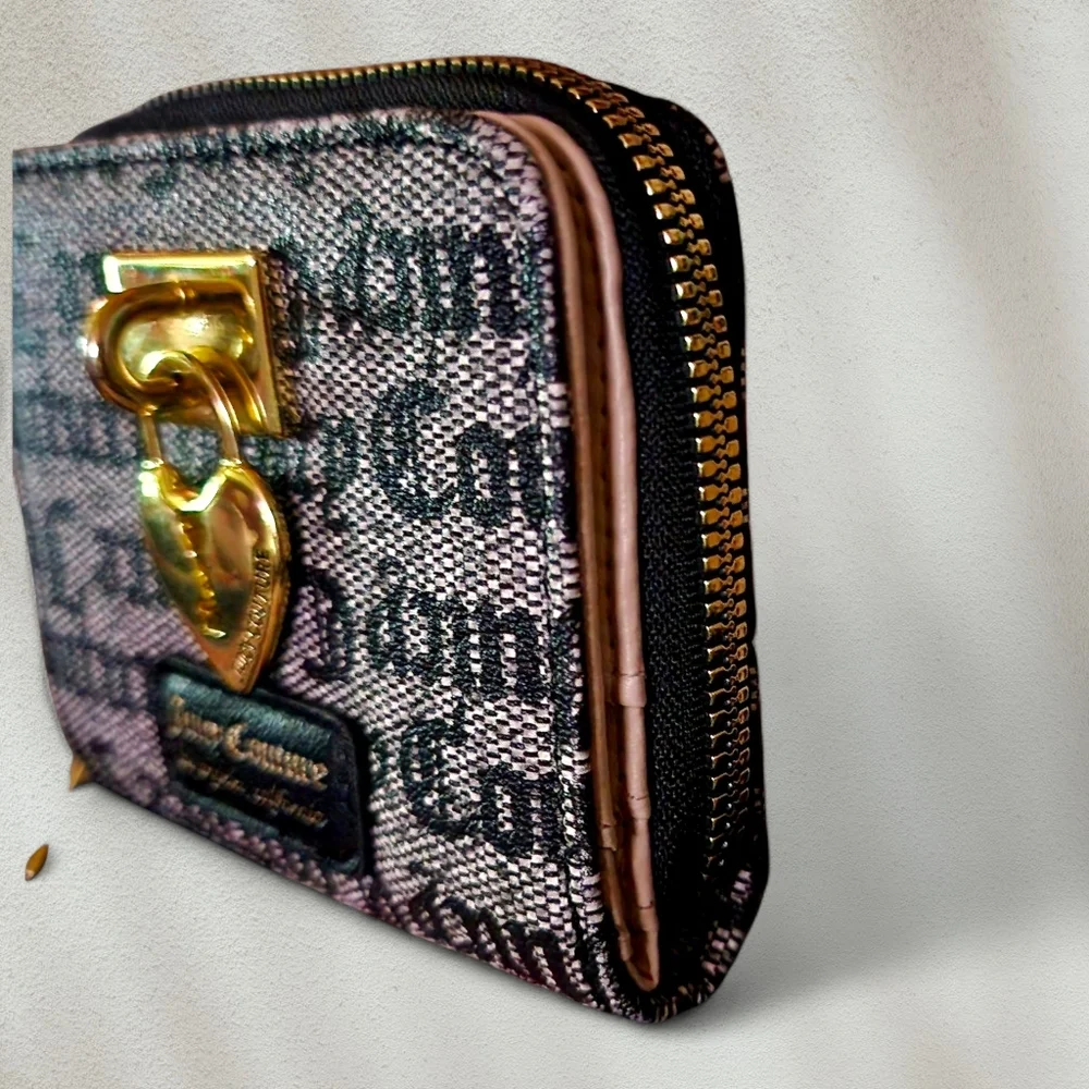 Juicy Couture Gothic Under Lock & Key Wallet Zip Around